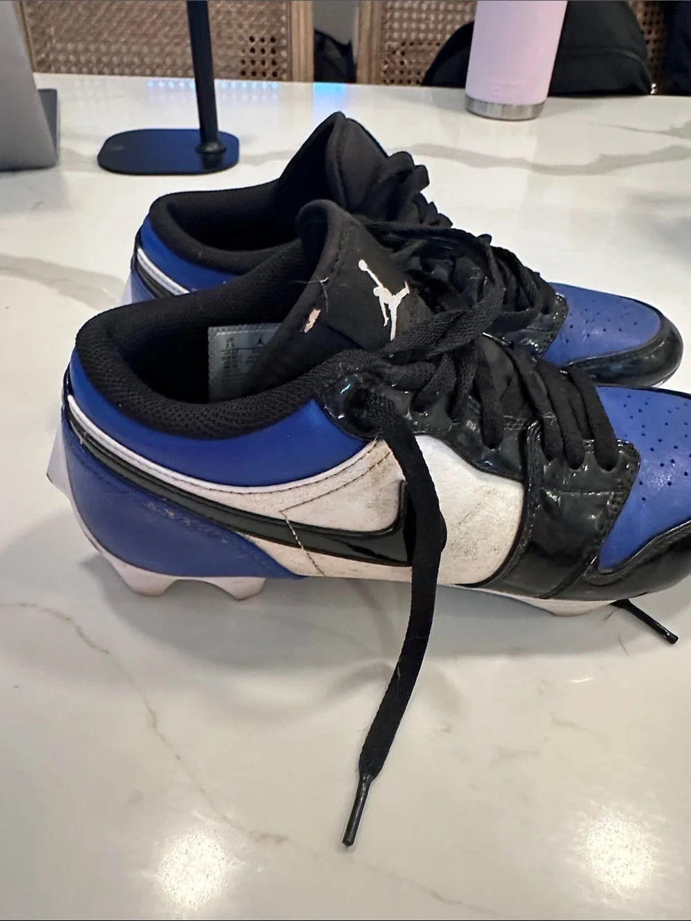 Nike Air Jordan Low Top cleats - Black & Blue